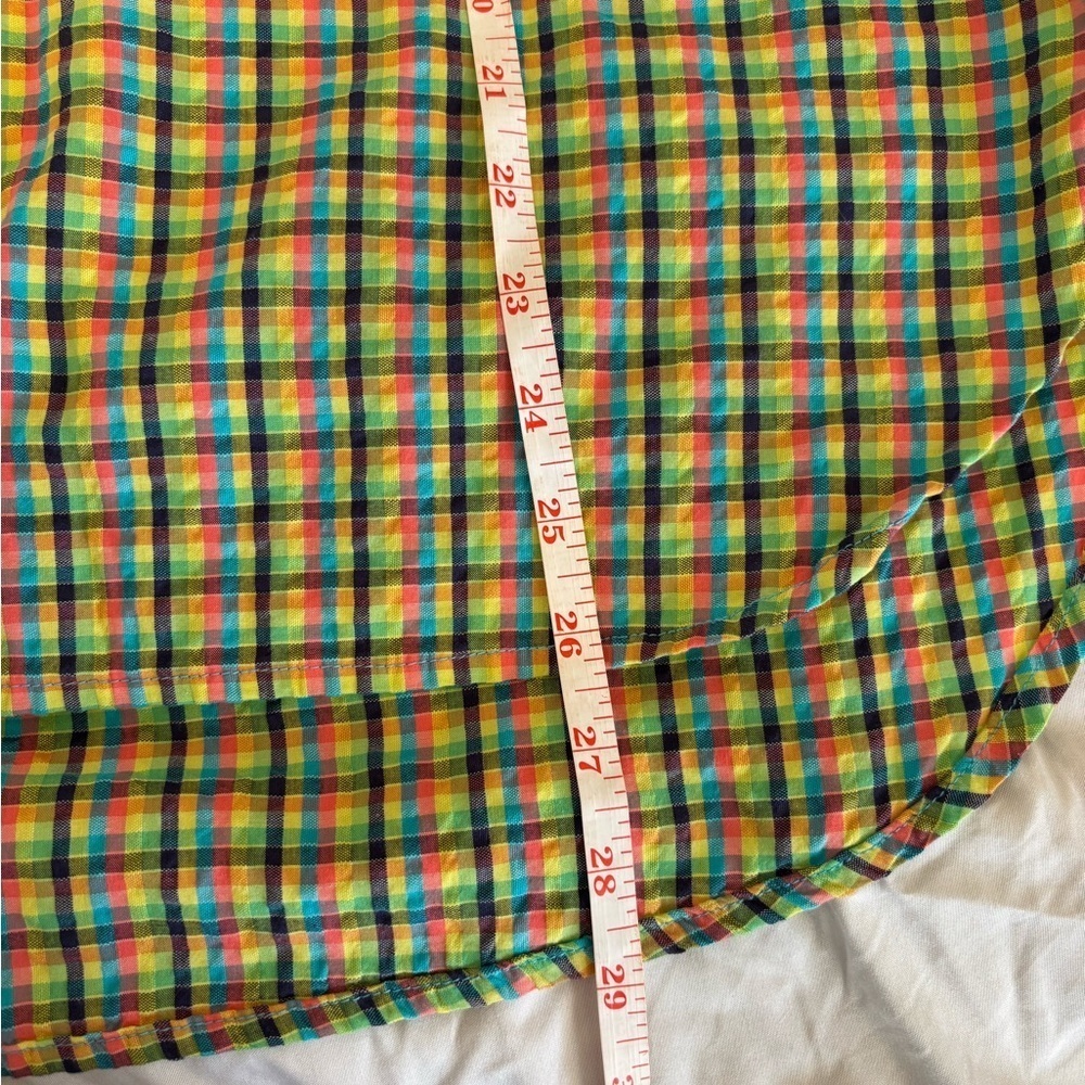 Men’s Aerie multicolored plaid button down size M - Picture 4 of 7